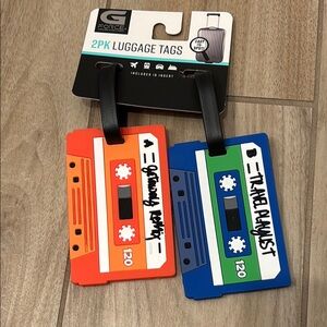 NWT G-Force Retro Cassette Tape Luggage Tags